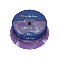 DVD+R 16X argento opaco - Lotto da 25 e 50 - Verbatim