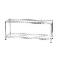 Scaffale due ripiani indoor in acciaio cromo