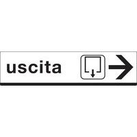 Cartello di indicazione - Uscita (con freccia a destra)