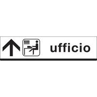 Cartello di indicazione - Ufficio (con freccia avanti)