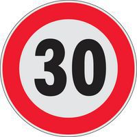 Segnaletica stradale - limite massimo di velocita' 30km/h