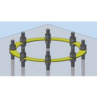 Ancoraggi e base per gru a colonna