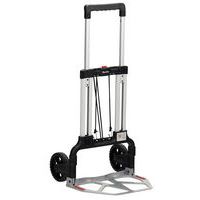 Carrello pieghevole in alluminio, Portata: 125 kg, Rivestimento ruota: Polipropilene