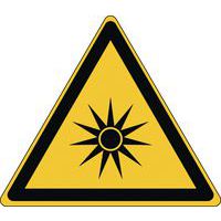 Cartello di pericolo - Irraggiamento ottico - Rigido