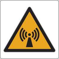Cartello di pericolo - radiazioni non ionizzanti