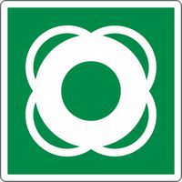 Cartello di evacuazione - Boa di salvataggio - Alluminio