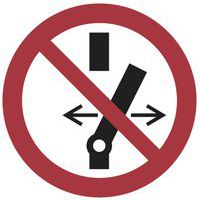 Cartello di divieto - Vietato modificare lo stato dell'interruttore - Alluminio