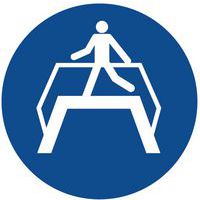 Cartello di obbligo - Utilizzare la passerella - Alluminio