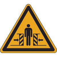 Cartello di pericolo - Rischio di schiacciamento - Alluminio