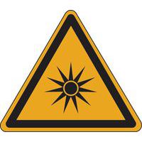 Cartello di pericolo - Radiazioni ottiche - Alluminio