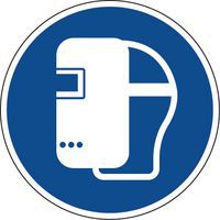 Cartello di obbligo - Indossare la maschera per saldatura - Alluminio