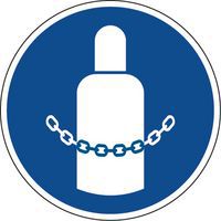 Cartello di obbligo - Fissare le bombole - Alluminio
