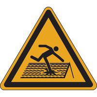 Cartello di pericolo - Attenzione tetto fragile - Alluminio