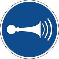 Cartello di obbligo - Suonare il clacson - Alluminio
