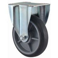 Rotella fissa in gomma con piastrina - Portata 160 kg(2)