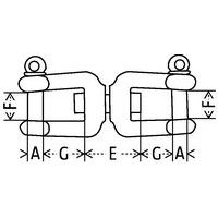 A = Diametro fissaggioE = Lunghezza fissaggioF = AperturaG = Altezza utile