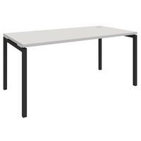 Scrivania dritta Open - Grigio chiaro/Grigio sfumato - Base regolabile