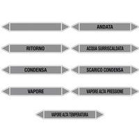 Etichette per tubazioni - Grigio 680 x 100 mm