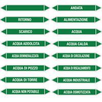 Etichette per tubazioni - Verde 350 x 50 mm