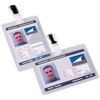 Porta-badge autoplastificabile verticale/orizzontale - Con clip