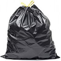 Sacco per rifiuti - Laccetto scorrevole 50 L nero - Alfapac