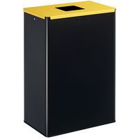 Pattumiera per raccolta differenziata, Capacità: 60 L, Apertura: Intaglio, Materiale: Acciaio, Pattumiera