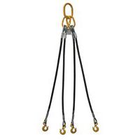 Tirante in fune d'acciaio a 4 bracci (N4) - Portata da 700 a 7400 kg