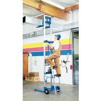 modello standard con scala in alluminio e ruote con pneumatico