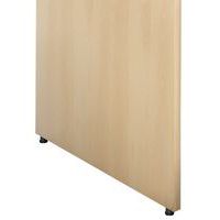 Scrivania con base a ingombro laterale e piedi regolabili