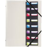 Classificatore PP 3 lembi crystal colours 8 scomparti