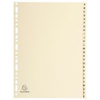 Intercalari in cartoncino color pelle da 155 g, 26 posizioni, dalla a alla z, A4