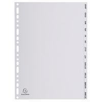 Intercalari mensili in pp grigio, gennaio-dic. 12 posizioni A4