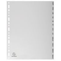 Intercalari mensili grigio, genn-dic. 12 posizioni A4 maxi