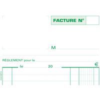 Blocchetto Fatture, 21 x 13,5 cm, con 50 foglietti di carta autocopiante in duplice copia