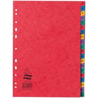 Intercalari in cartoncino con linguette stampate 20 posizioni az A4