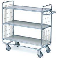 Carrello di servizio con ripiani in legno plastificato - 3 ripiani - Portata 200 kg