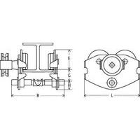 B = Larghezza totaleL = Profondità totaleE + G + H = Altezza totale
