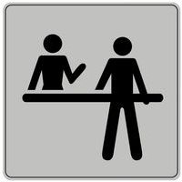 Pittogramma in polistirene ISO 7001 - Reception