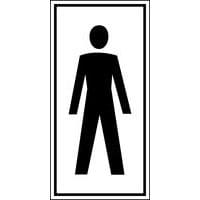 Pittogramma segnaletico nero e bianco - Adesivo - Uomini