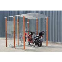 Riparo per biciclette da 4 m², pilastri in legno