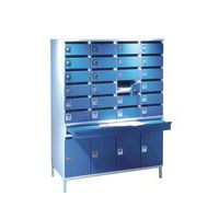 esempio di composizione: 2 x tipo 4002, 1 cassetto di smistamento per armadio per posta, 2 x tipo 4266, 1 x base (120 x 50 x 30 cm)