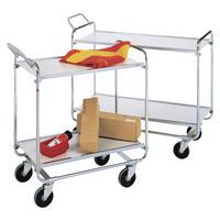 Carrello con ripiani in legno - 2 ripiani - Portata 150 kg