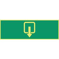 Cartello fotoluminescente - Ascensore per evacuazione ai piani inferiori - Rigido