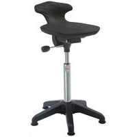 GALIZIA PRIME Regginpiedi Sgabello Regolabile In Altezza, Seduta In Poliuretano 6 Cm, Base Fissa Senza Ruote, Per Officine E Laboratori