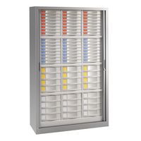 armadio alluminio H 198 cm, cassetti grigio chiaro