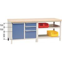 Banco completo - Modul 200 - Con anta, cassetti e ripiani