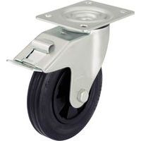rotella girevole con freno, rivestimento nero