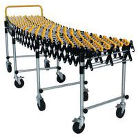 Trasportatore estensibile a rulli in plastica-Larghezza da 500 mm a 600 mm