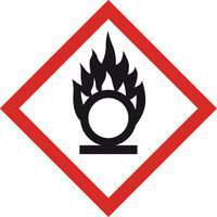 Cartello adesivo di pericolo CLP - Sostanze comburenti