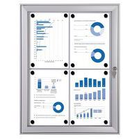 Bacheca in alluminio - Con anta a battente